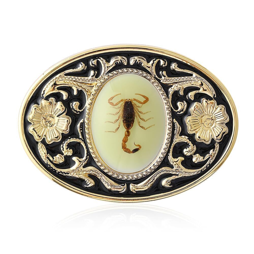 6008 Belt Buckle Western Cowboy Rodeo Scorpion Belt Buckle